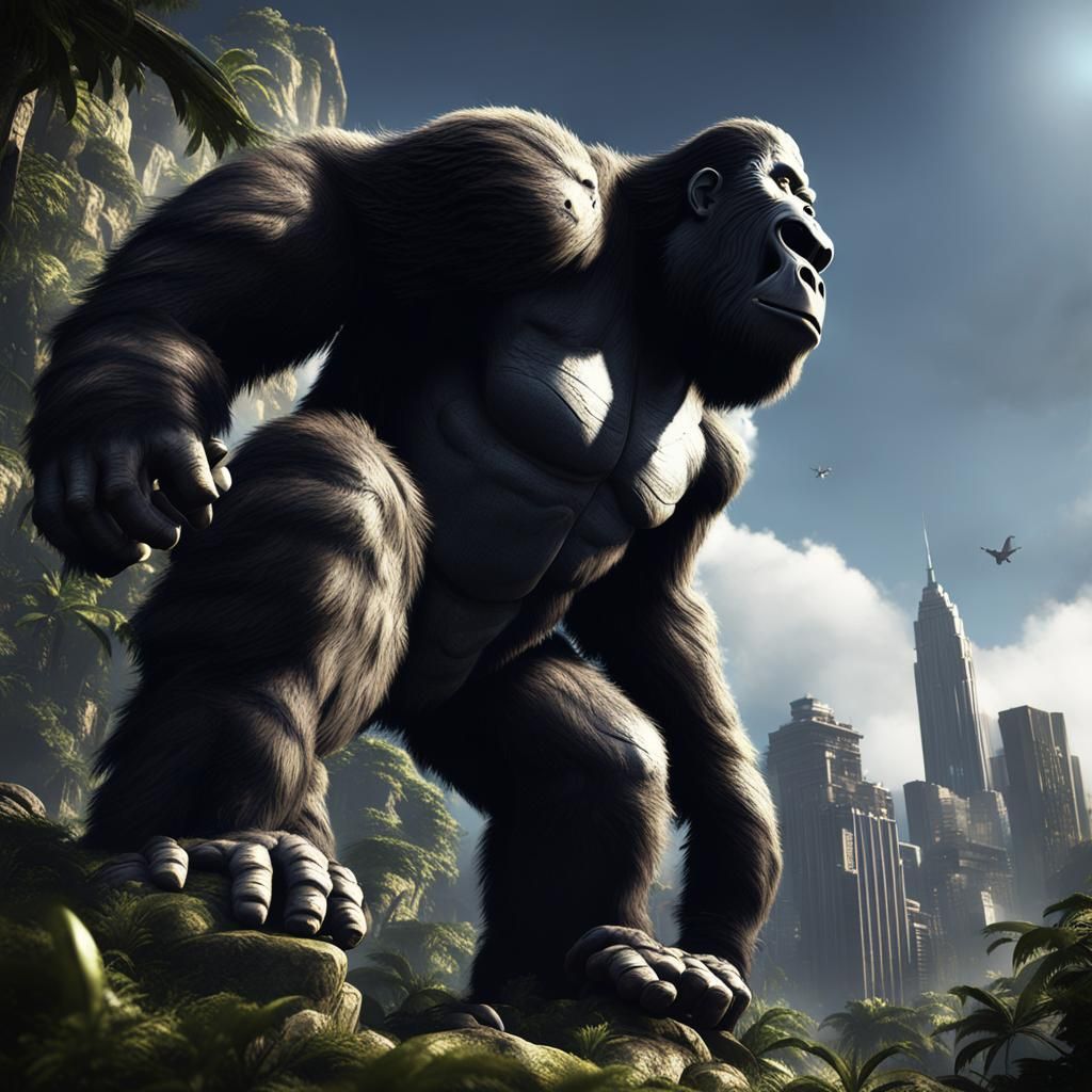 King Kong: 3D Render with Dramatic Shading