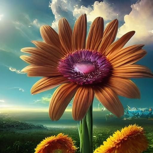 Realistic Flower with Ethereal Details in HDR