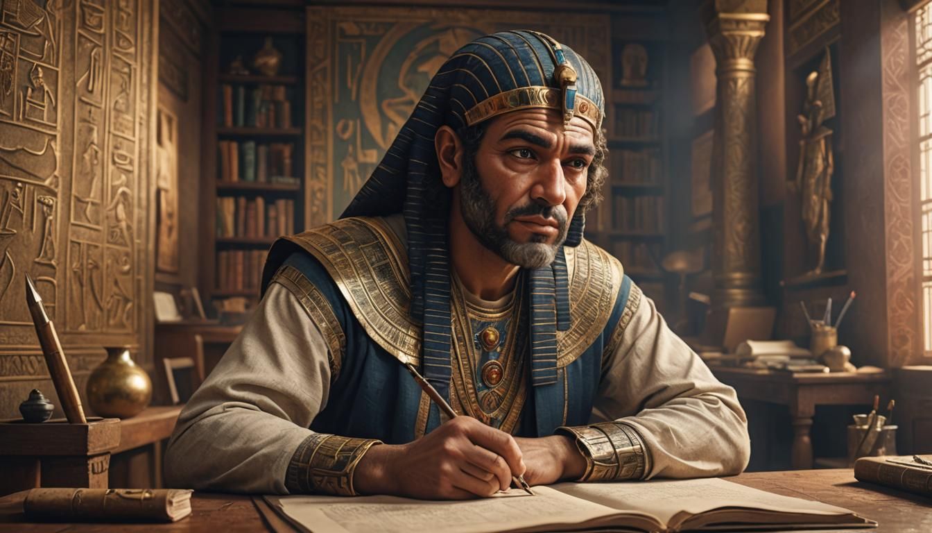 Medieval Egyptian Historian in Pharaonic Office