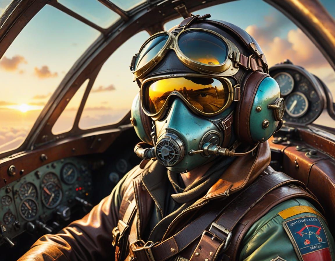 Vintage Aviator in Golden Hour