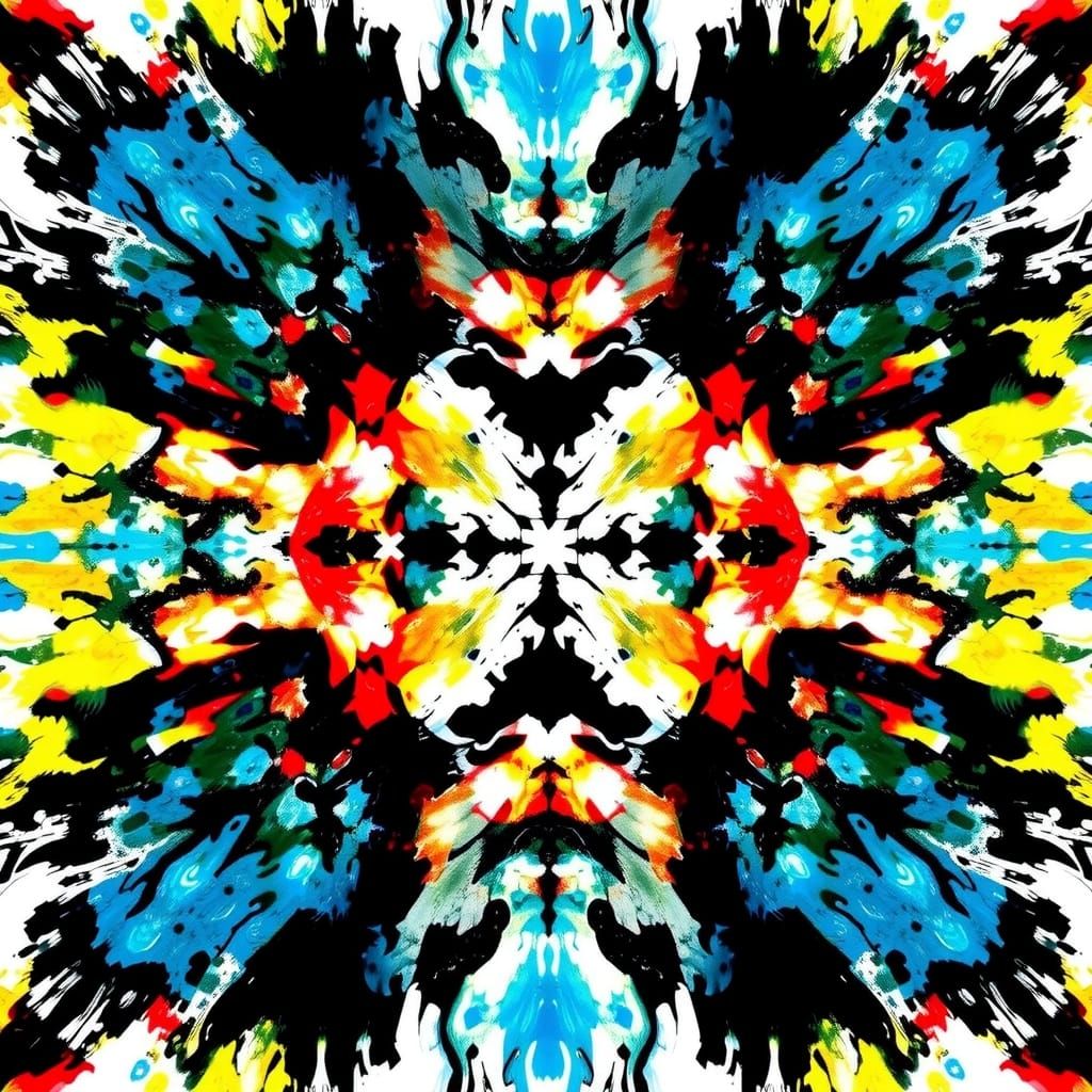 Abstract Ink Blot in Expressionist Style