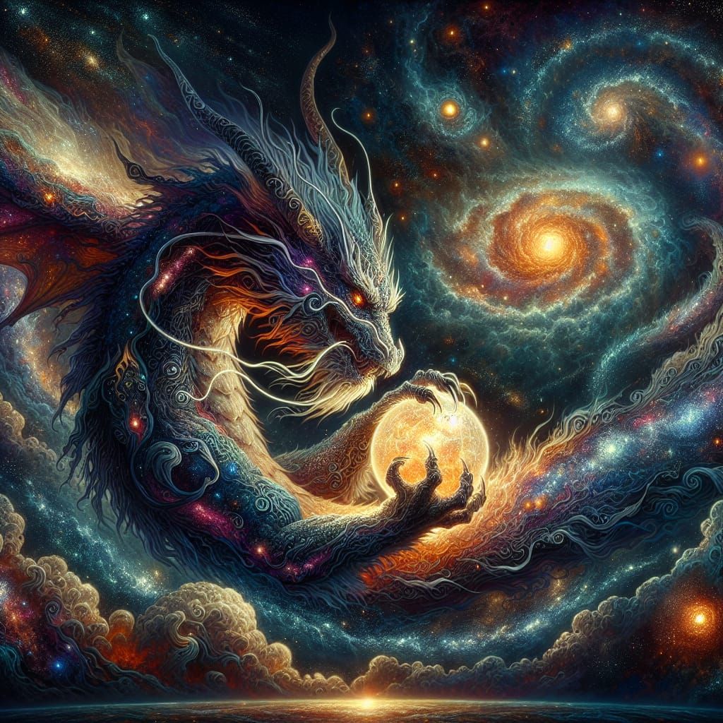 Celestial Dragon Embodies Cosmic Power