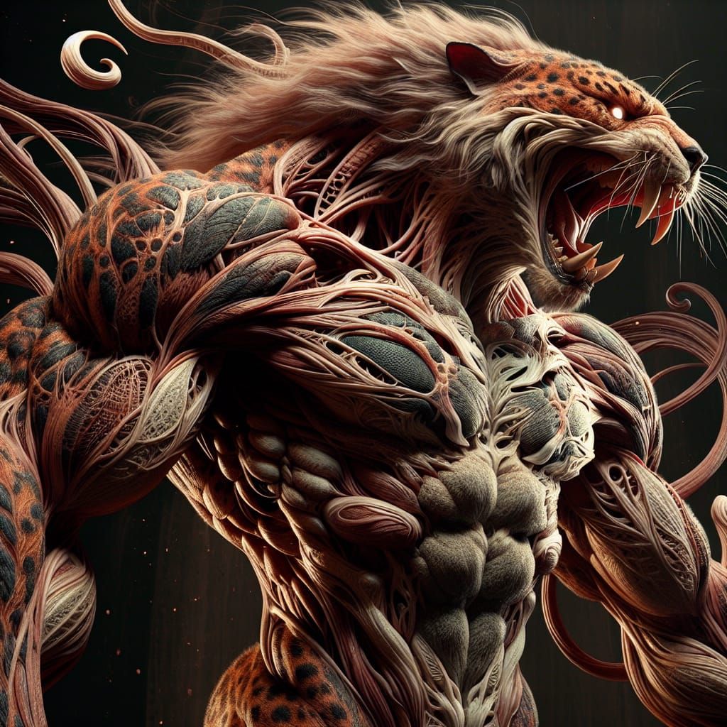 Colossal Werejaguar Concept Art in 8K Resolution
