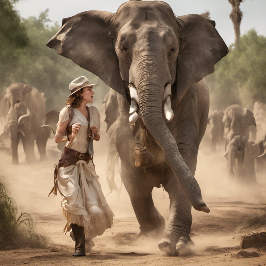 Indiana Jones Dances with an Elephant