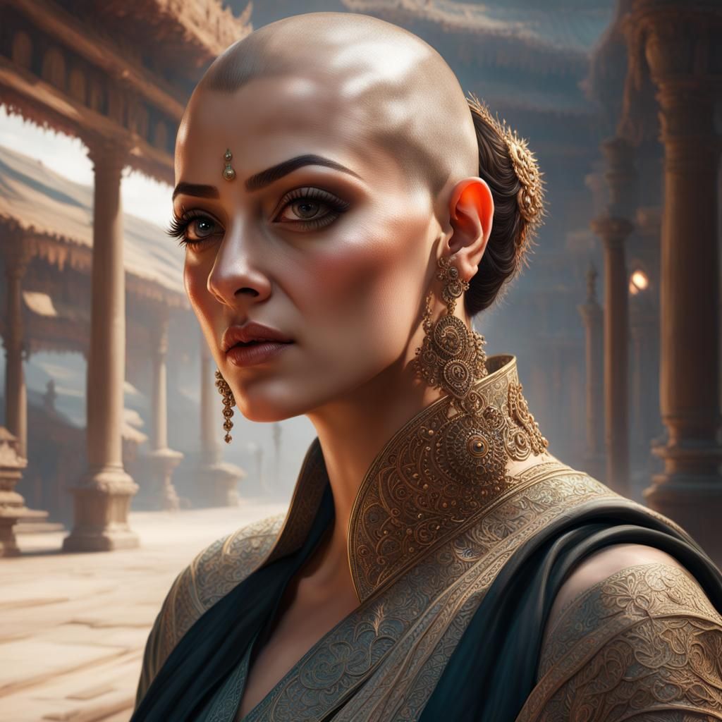 Kajal Agarwal in shaved head