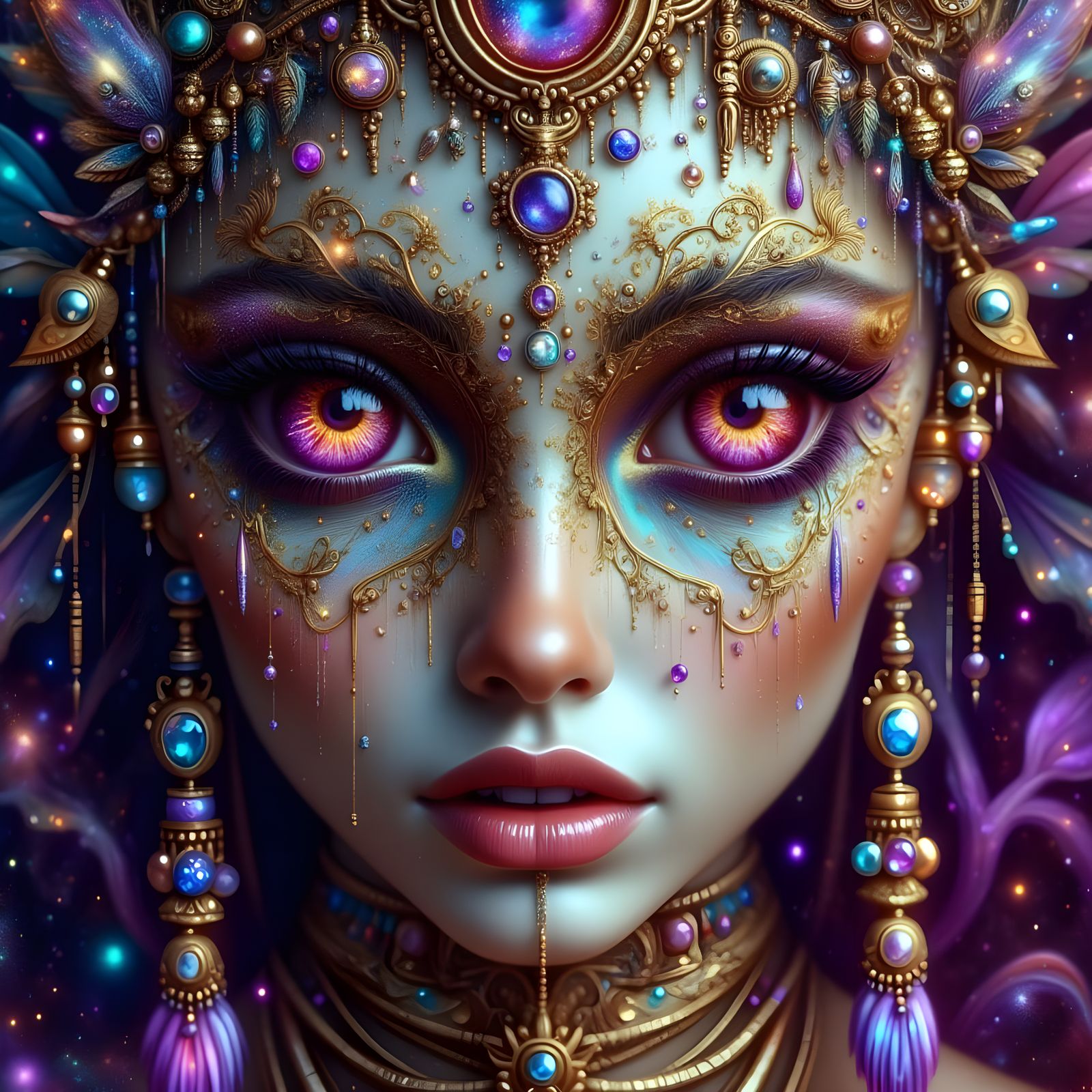 Ethereal Fairy on Glowing Mushroom in Mystical Forest