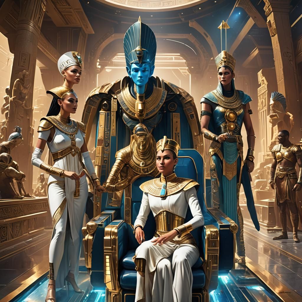 Cleopatra, Nefertiti, and Moses in Space Opera Style