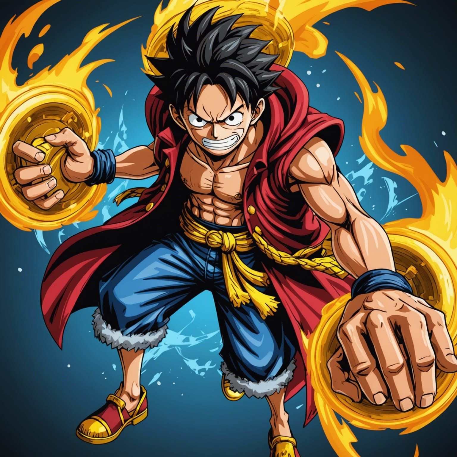 Luffy in One Piece Gear 6 Fan Art