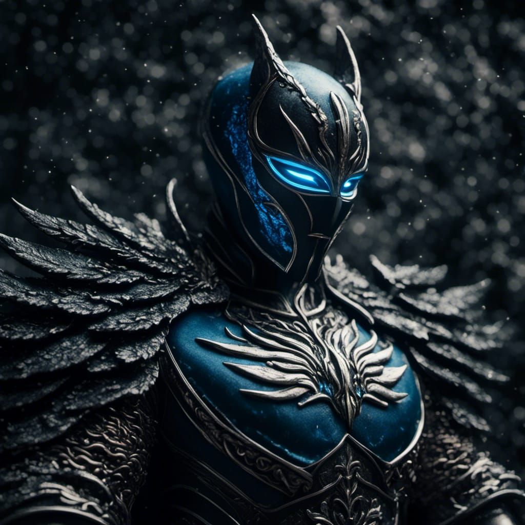 Powerful Superhero with Crest in HDR Style