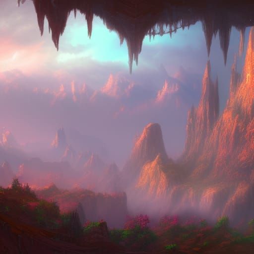 Fantastical Matte Painting in Deep Color