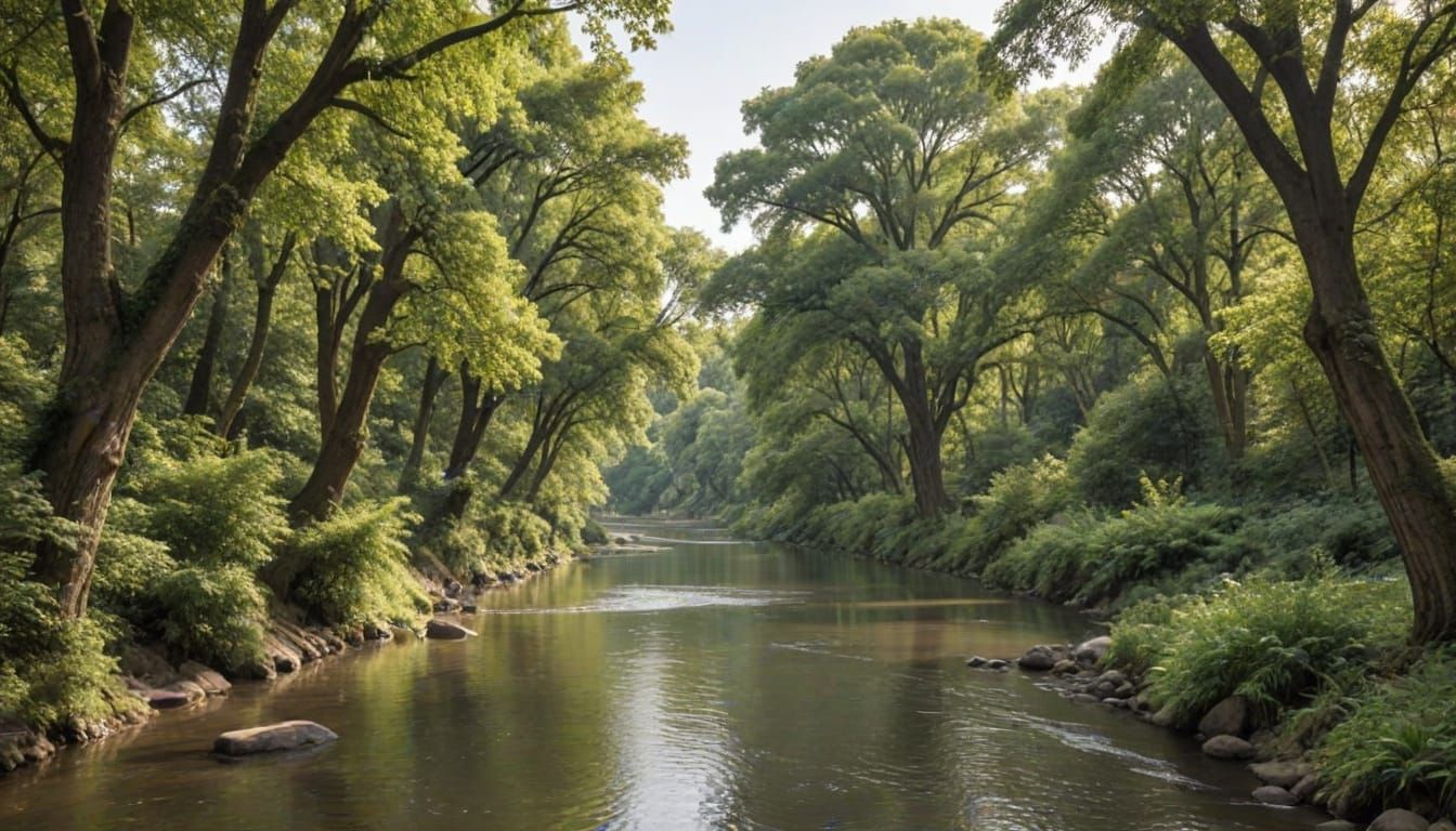 Idyllic Cityscape in a Lush Paradise