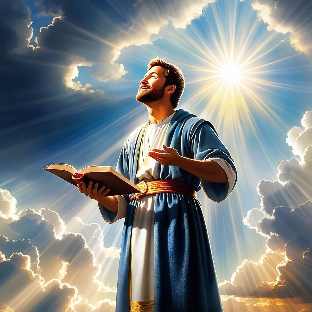 Divine Prayer in Holy Storybook Style