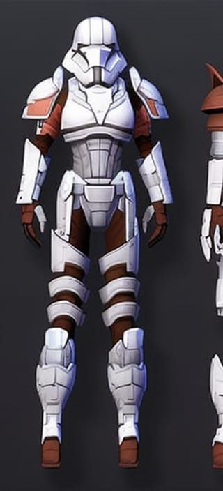 Sci-Fi Soldier Armor Concept Art in Spacecore Style