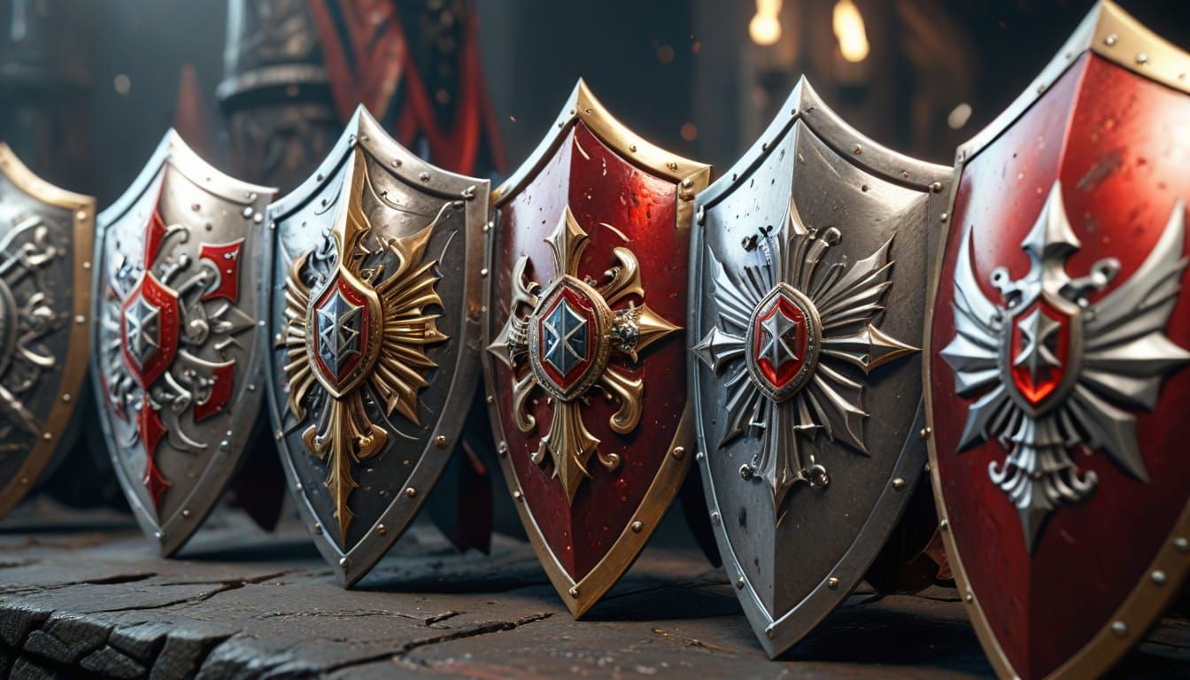 Gothic Maximalism - highly realistic fighting knights and ba...