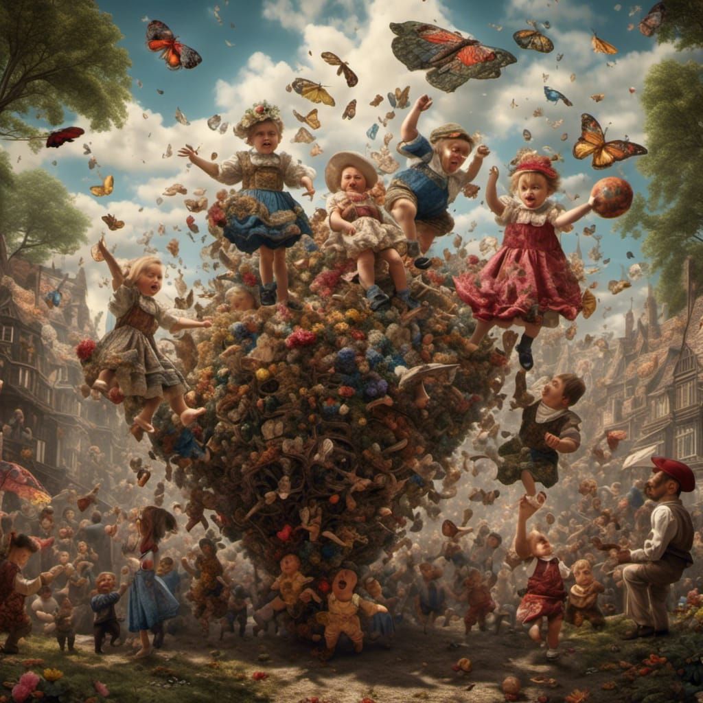 Cavorting Lunatics Toss Midgets: Surreal Photorealistic Imag...