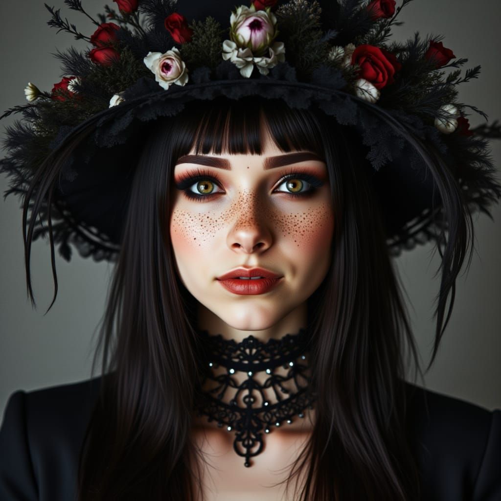 Woman With Orange and Yellow Accents