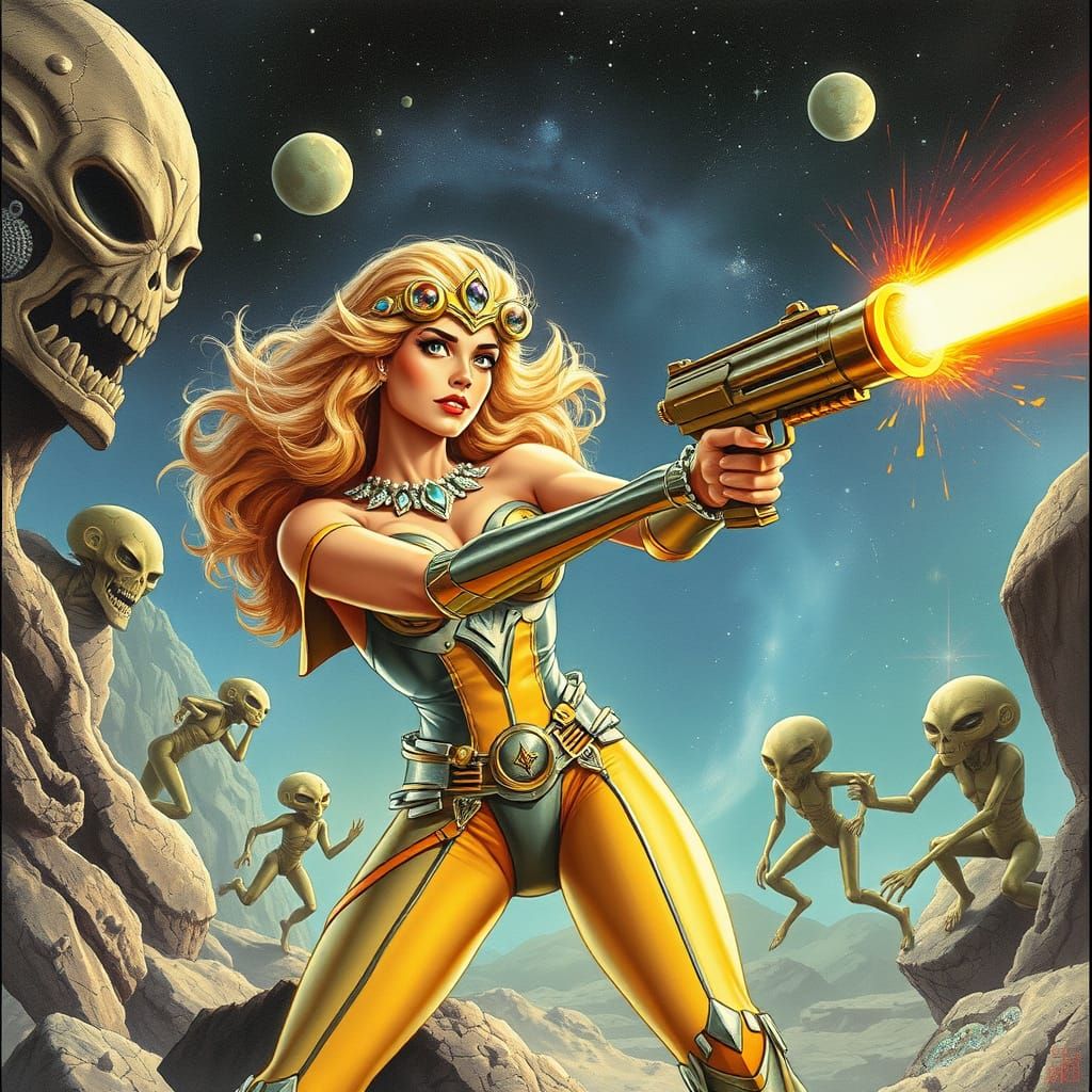 Barbarella, Queen of the Galaxy, Alien Fighter