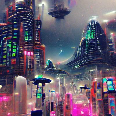 Futuristic Sci-Fi Cityscape