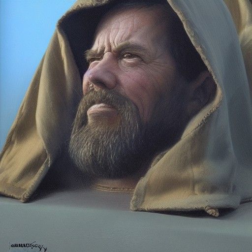 Portrait of Evil in Oil Painting Style