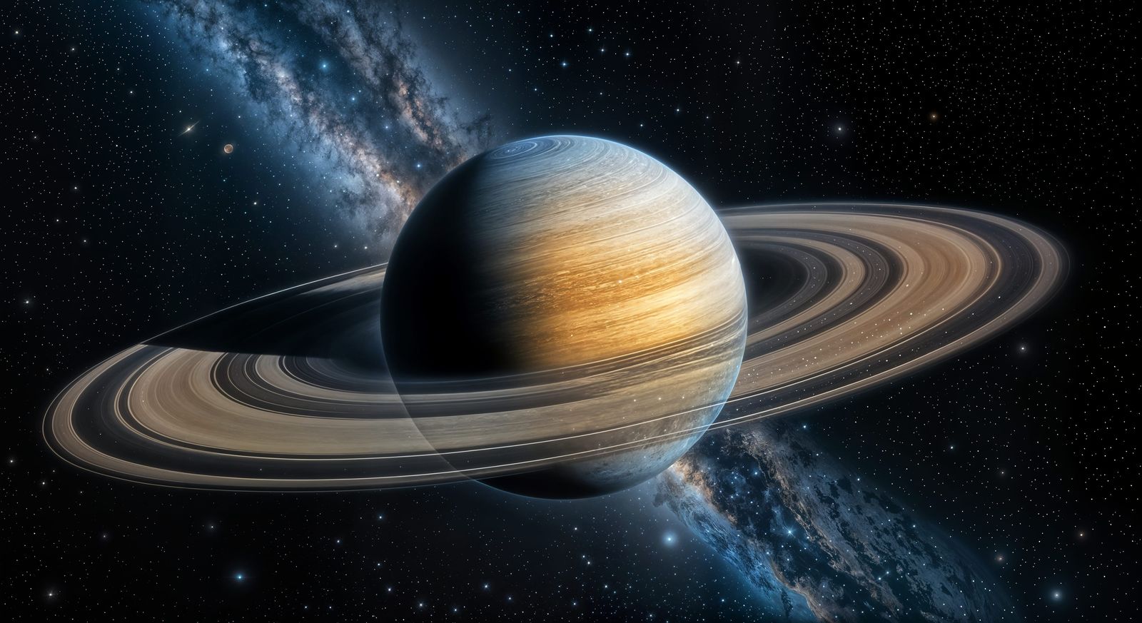 Saturn in Deep Space: A Hyperrealistic Cosmic Portrait