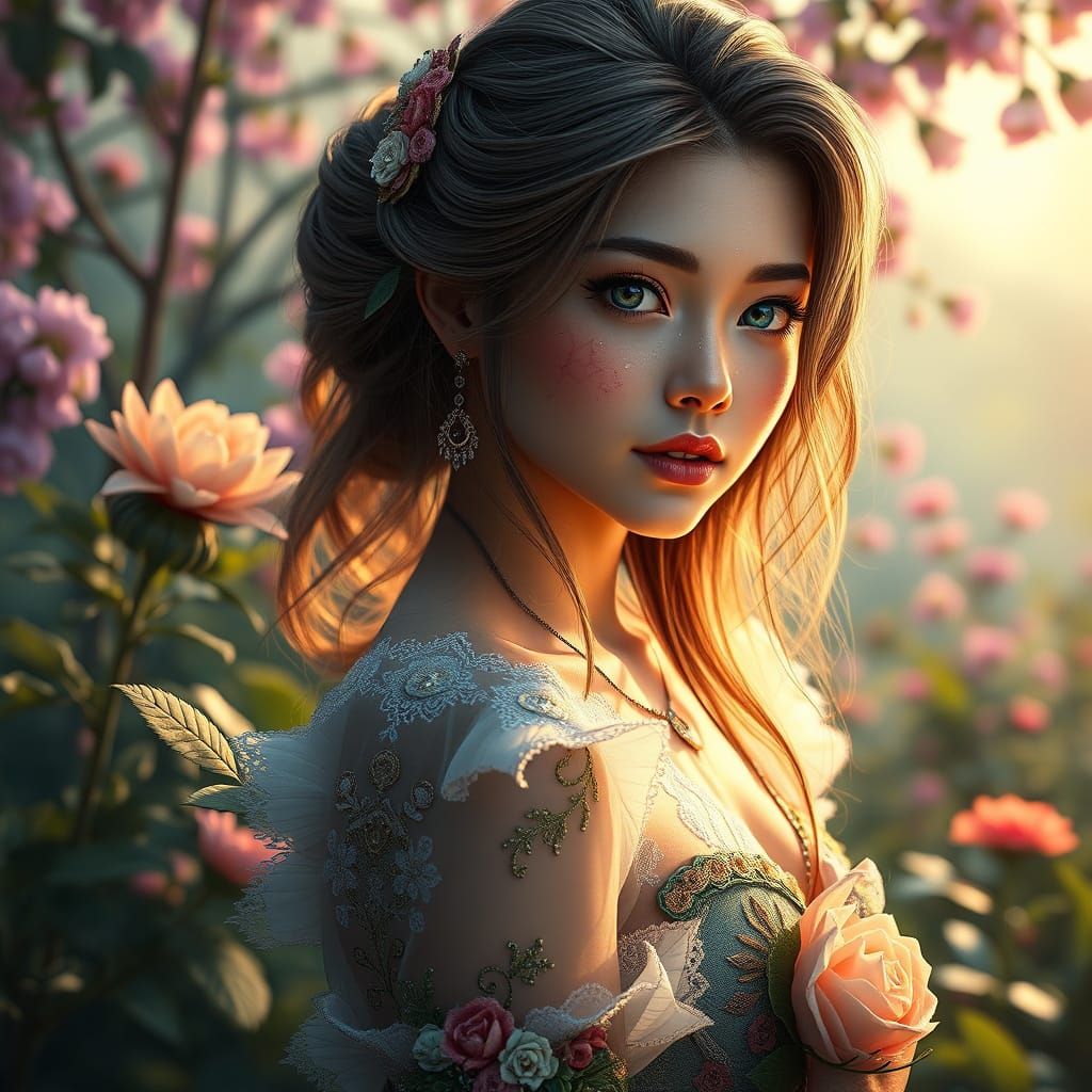 Enchanting Garden Fantasy in Vibrant Colors