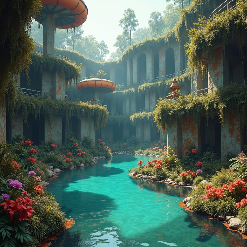 Abandoned Waterpark: Fantasy Concept Art in Unreal Engine