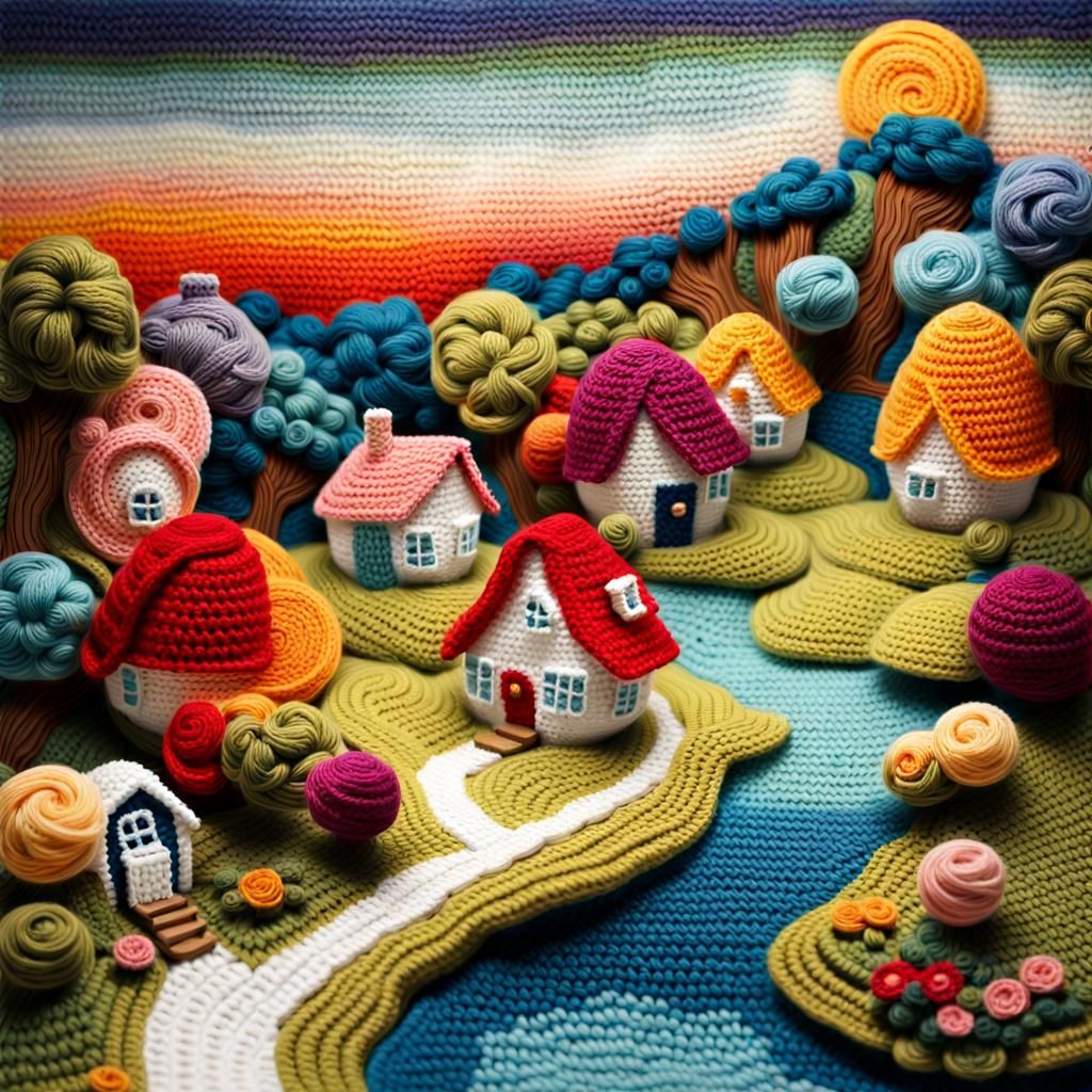 A Crochet Village