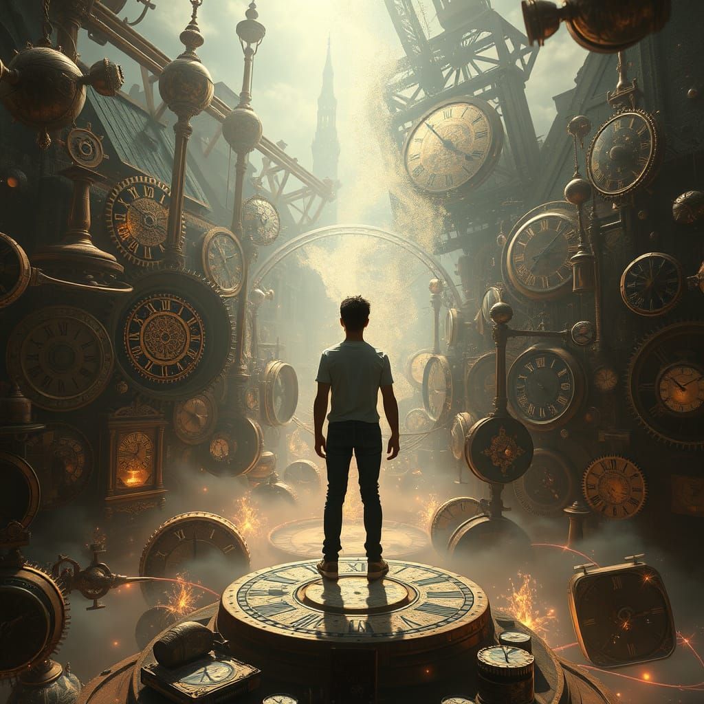 Temporal Fusion: A Sci-Fi Fantasy Scene