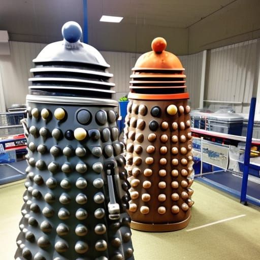 Bill and Ben Daleks in 525 Line System