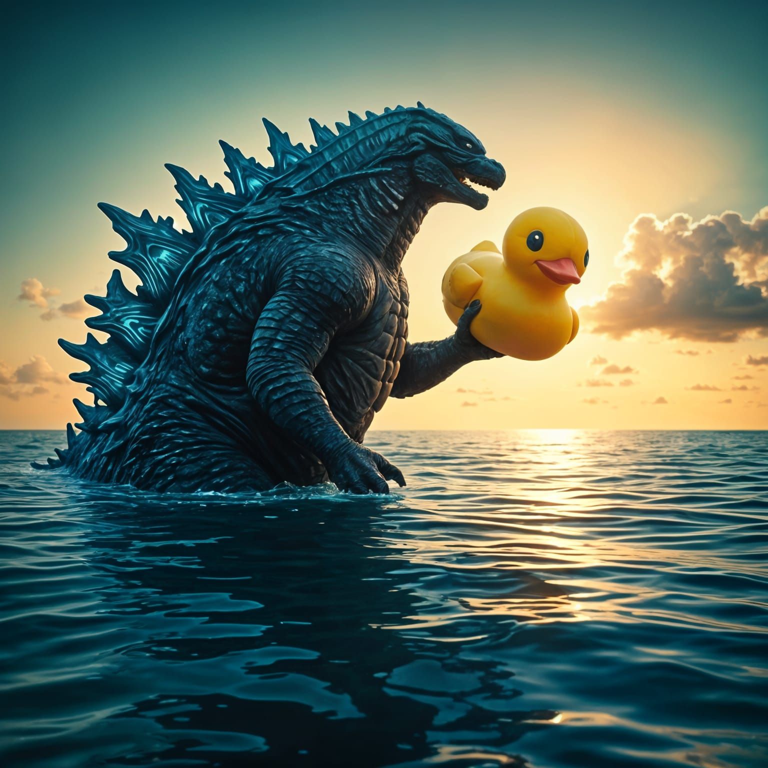 Godzilla Play Time (Rubber Duck Challenge)