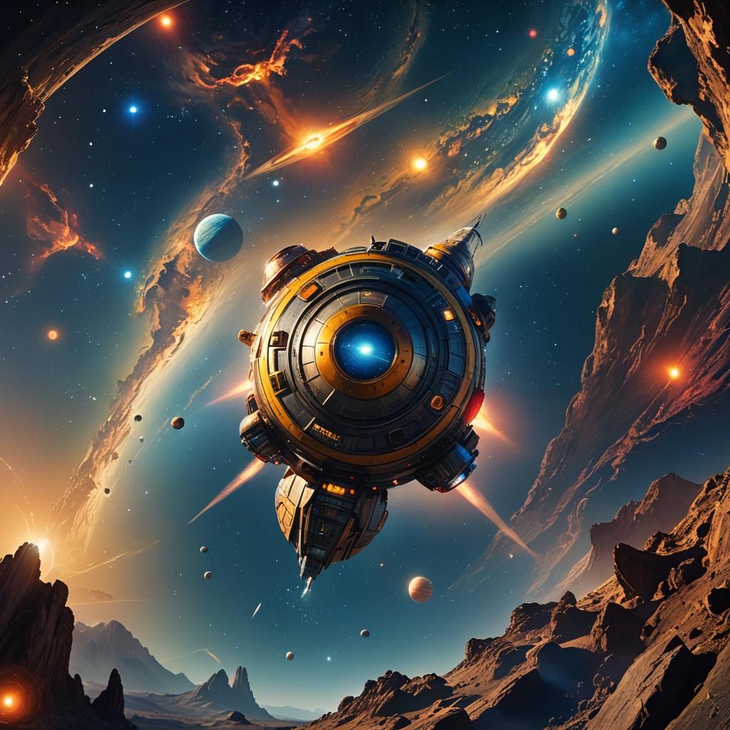 Jupiter 2 on Alien Planet: Retro-Futuristic Concept Art