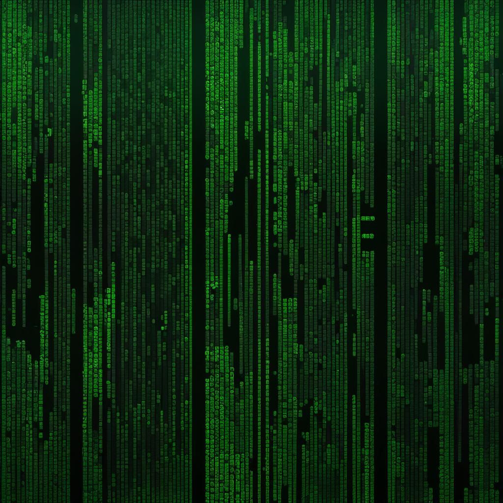 Matrix-Style Green Alphanumeric Vertical Scroll