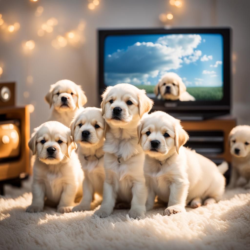 Puppies Watch Themselves in a Movie, Divine Sunlight