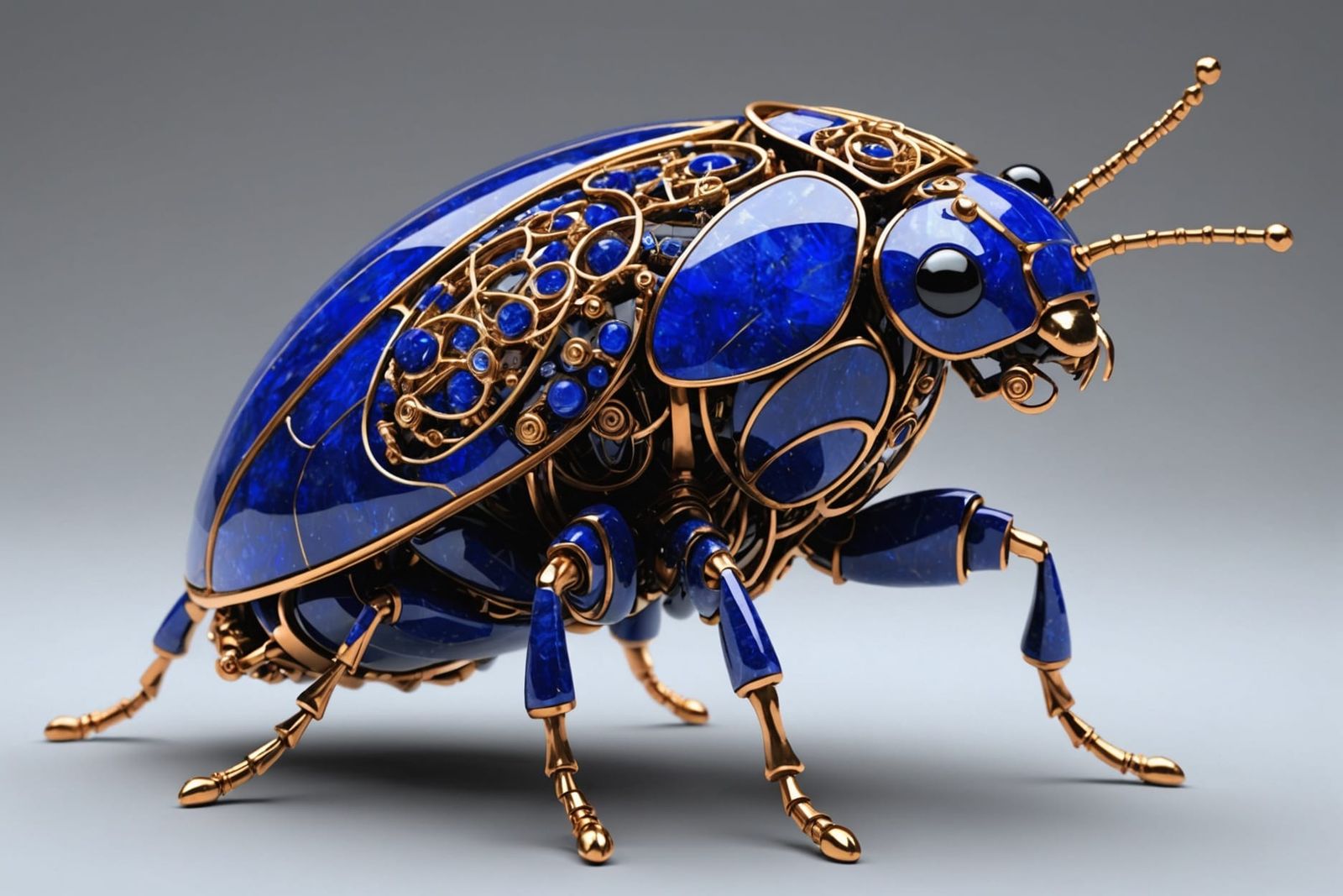 Lapis Lazuli Beetle: Hittite Jewelry in Graphic Novel Style