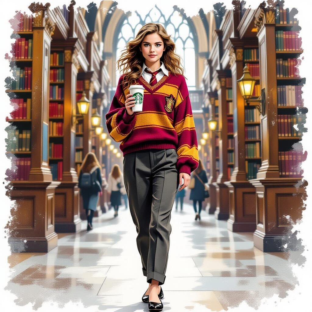 Hermione Granger in Oxford Library, Cinematic Realism and Il...