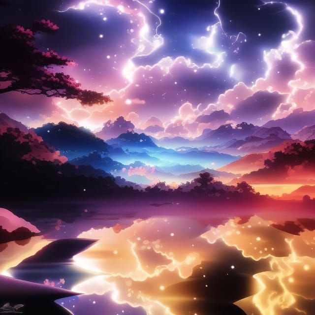 Harmonious Opposites: Anime Key Visual of Balance