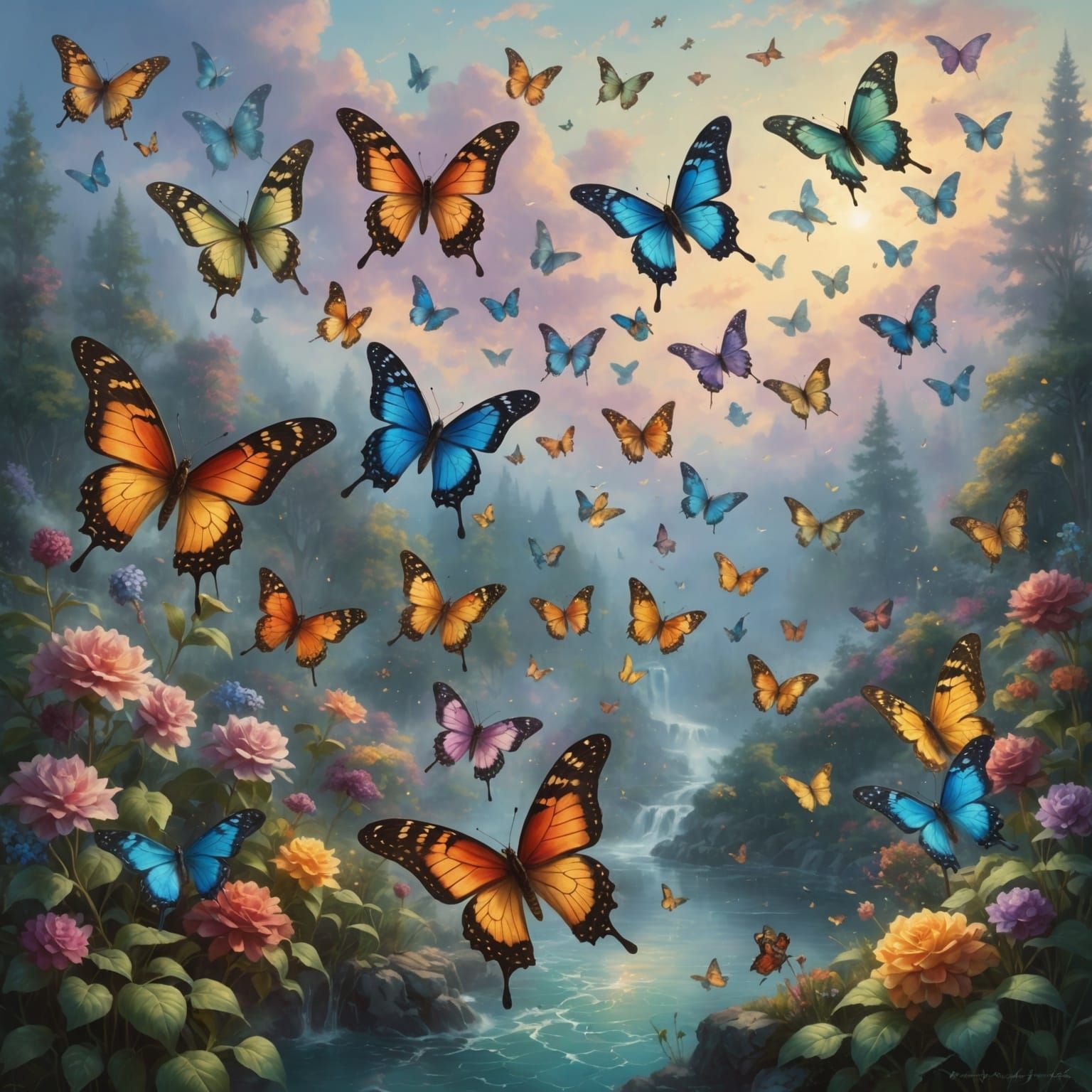 Butterflies Take Flight in Ethereal Fantasy