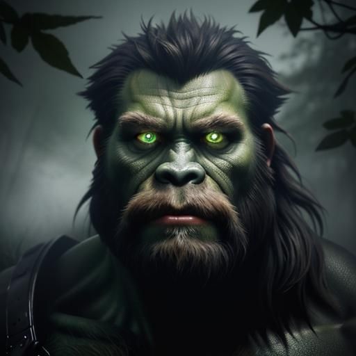 Hyper-Realistic Bigfoot Concept Art in Macro Photography