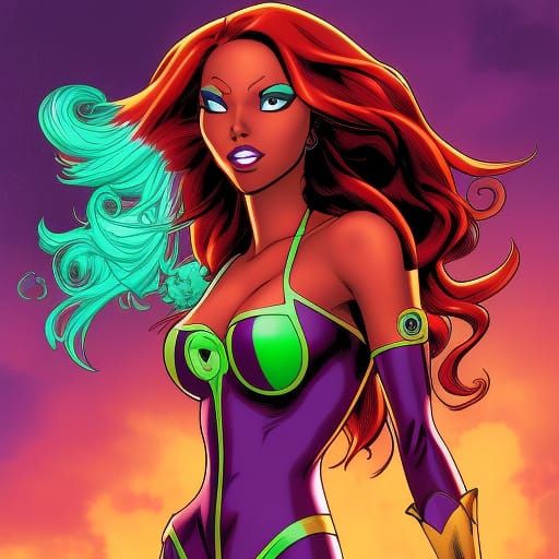 Starfire Comic Book Art: Mark Brooks & Dan Mumford Style