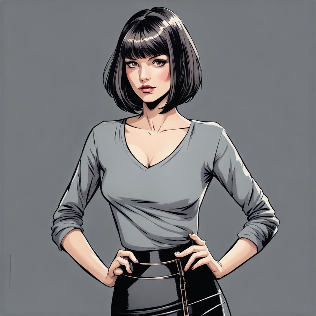 Marvel Comic Style Portrait of a Beautiful Woman