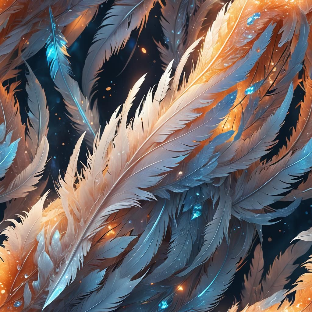 White Crystal Feather Leviathan: Fantasy Concept Art