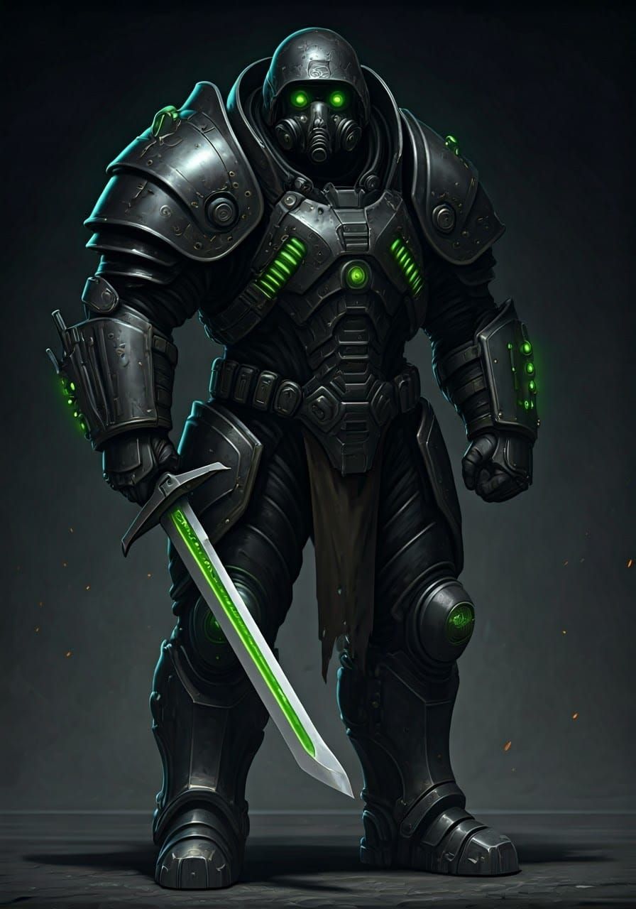 Ancient Alien Warrior in Cyberpunk Armour