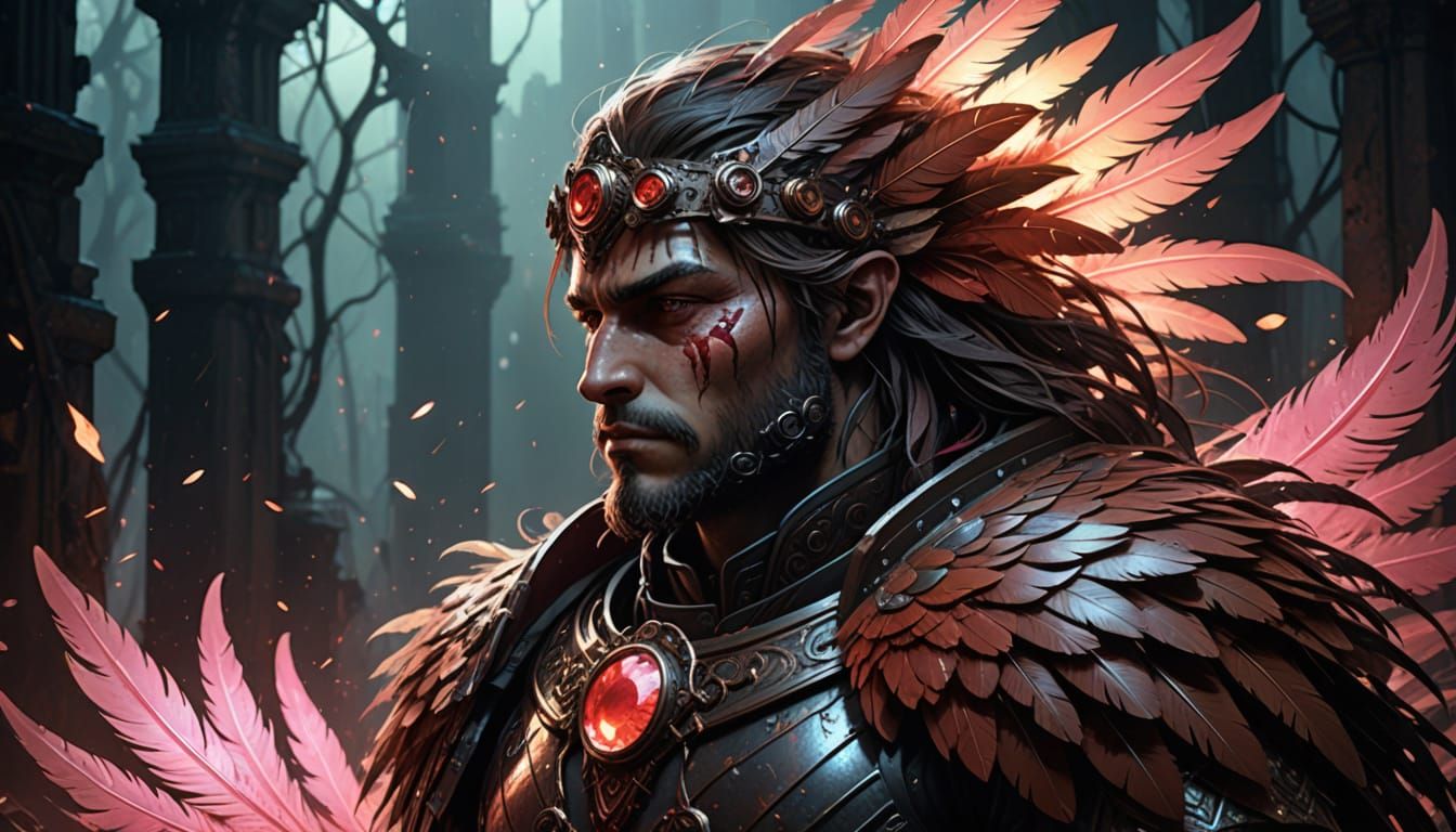 Feathered and Scaled Swamp Creature Concept Art