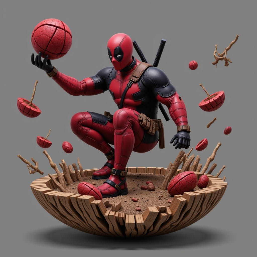 Deadpool Throws a Wooden Magic 8-Ball