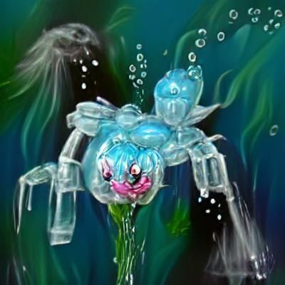 Aquatic Spider Monster in Rose O'Neill Style