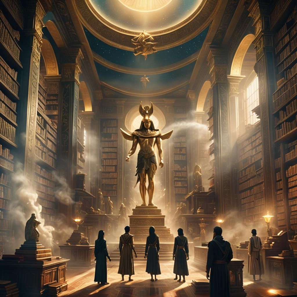 Thoth, Isis, and Epimetheus in Ethereal Library
