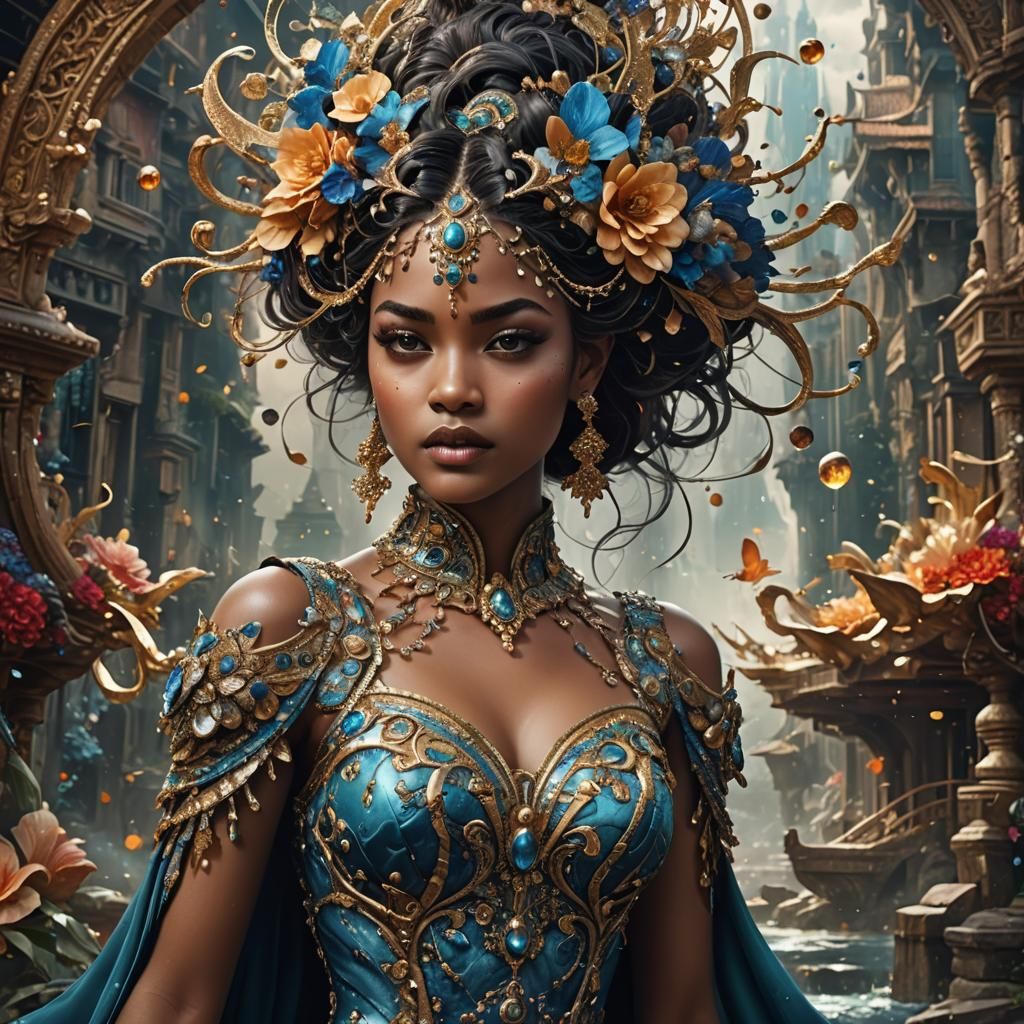 Ethereal Persian Woman in a Fantasy Art Illustration
