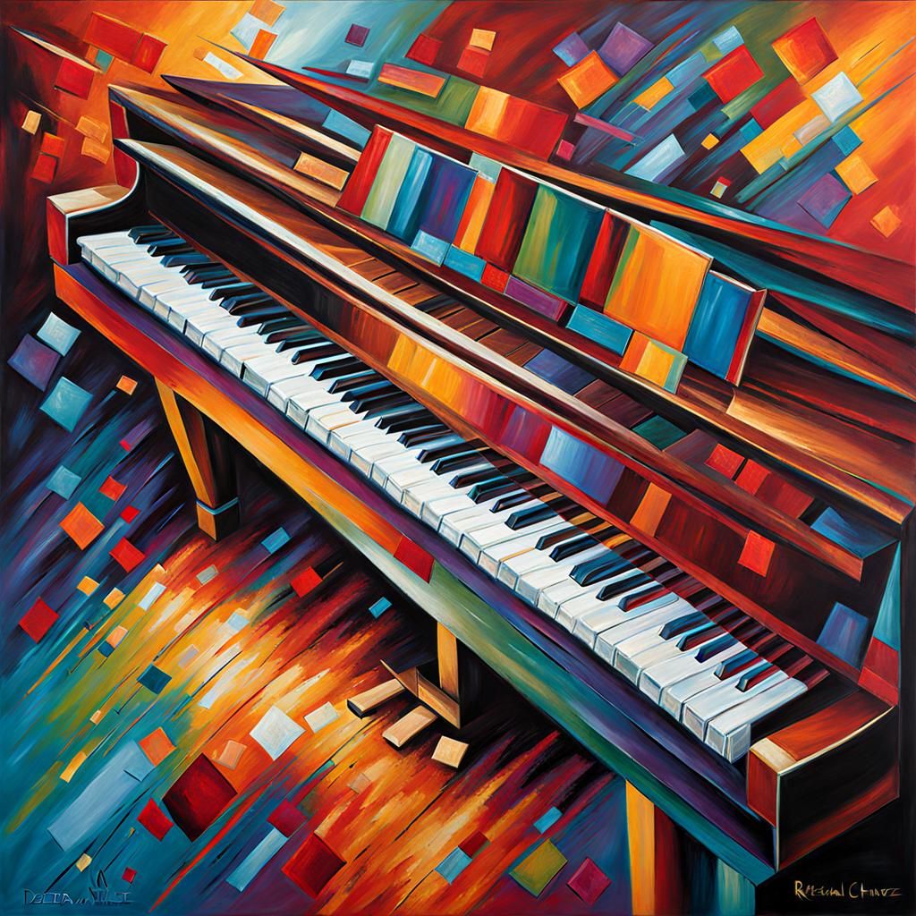 Vibrant Abstract Jazz Instrument in Musical Art