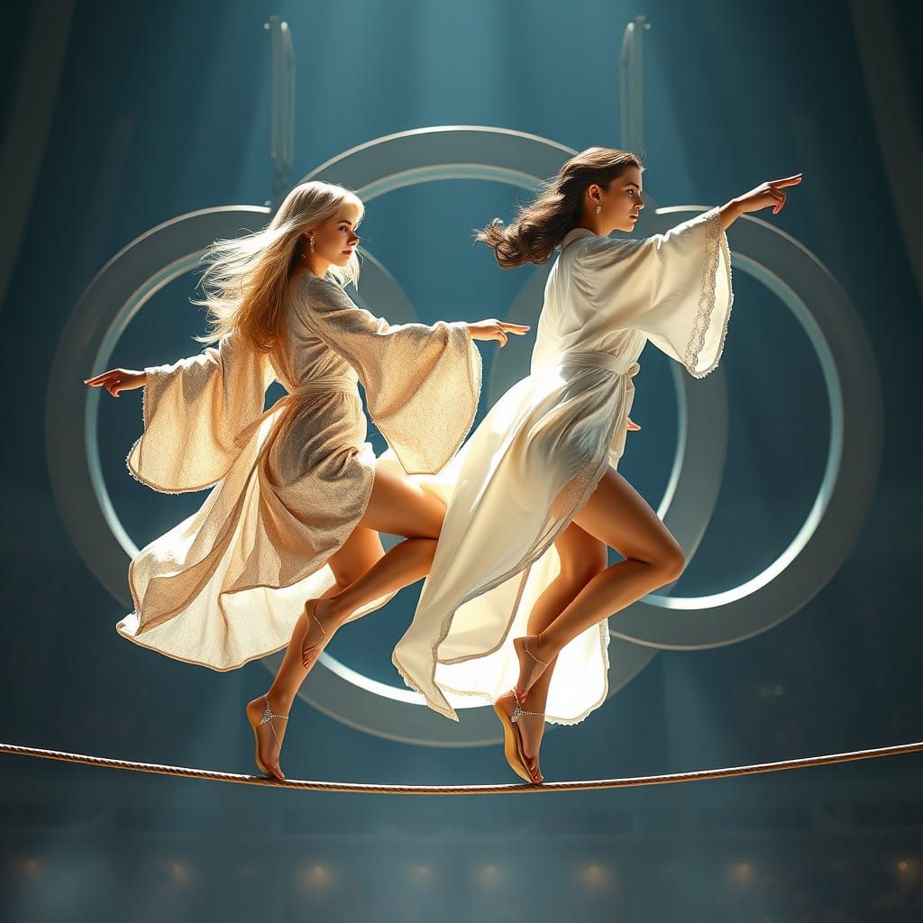 Sirens in Mid-Air, Vaulting Over a High Wire