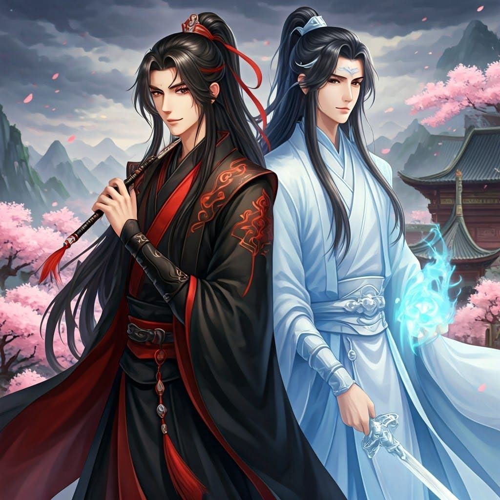 Youthful Cultivators in Anime Style